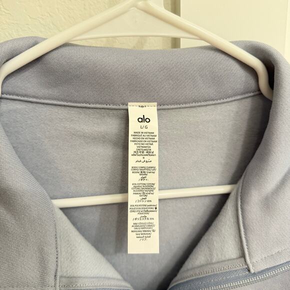 NWT Alo Accolade 1/4 Zip Pullover in Winter Frost Unisex Size Large - Picture 9 of 10